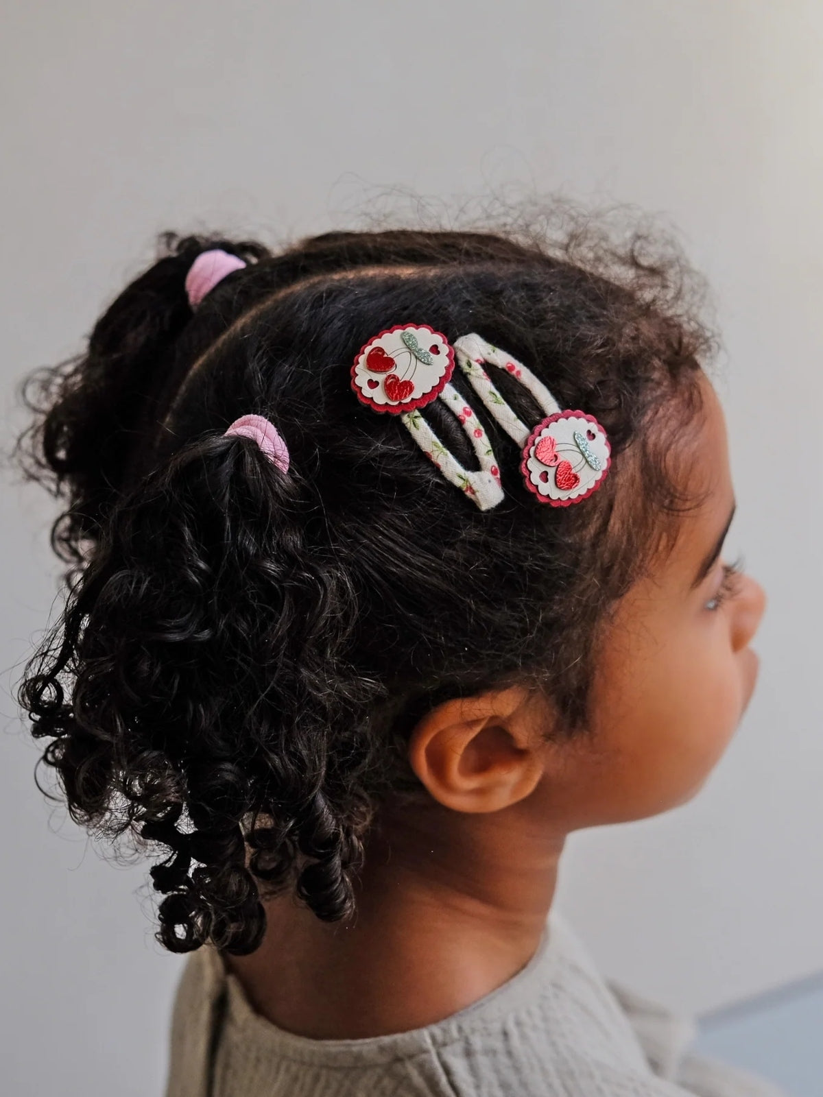 Framed Cherry Clips Hair Accessories Mimi & Lula