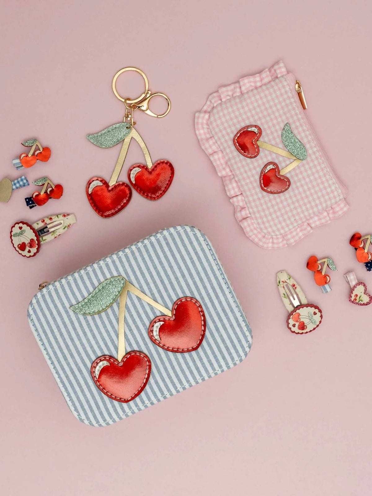 Framed Cherry Clips Hair Accessories Mimi & Lula