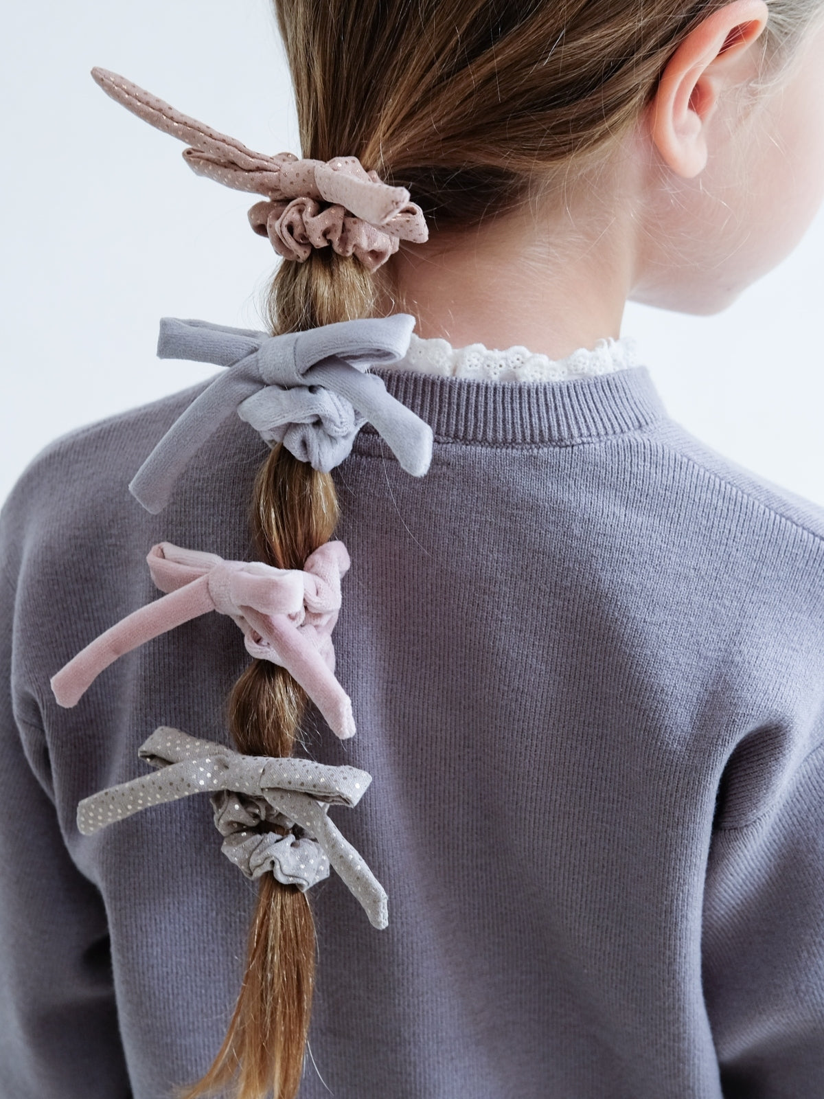 Pretty Bow Scrunchies Hair Accessories Mimi & Lula   