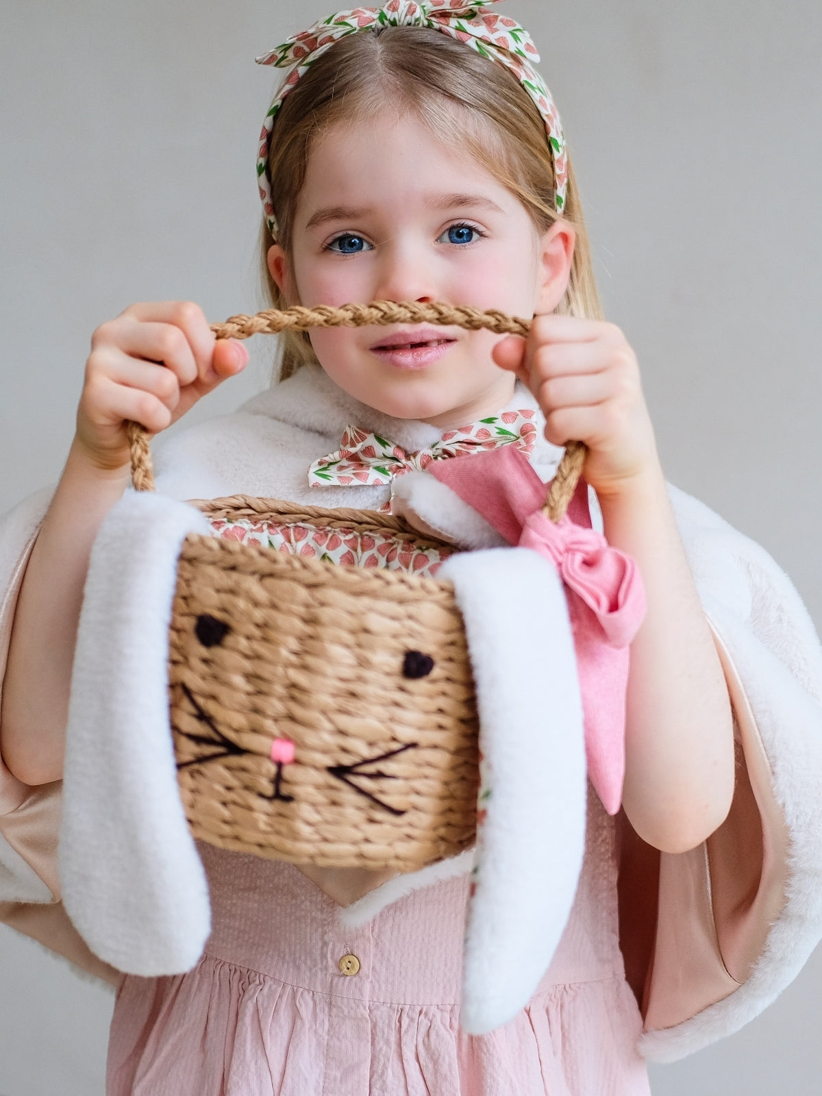 Rattan Bunny Easter Basket Bags Mimi & Lula