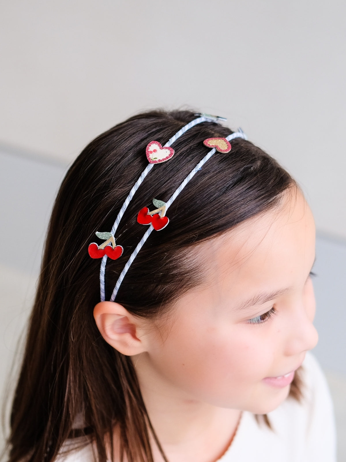 Red Cherries Double Headband Hair Accessories Mimi & Lula