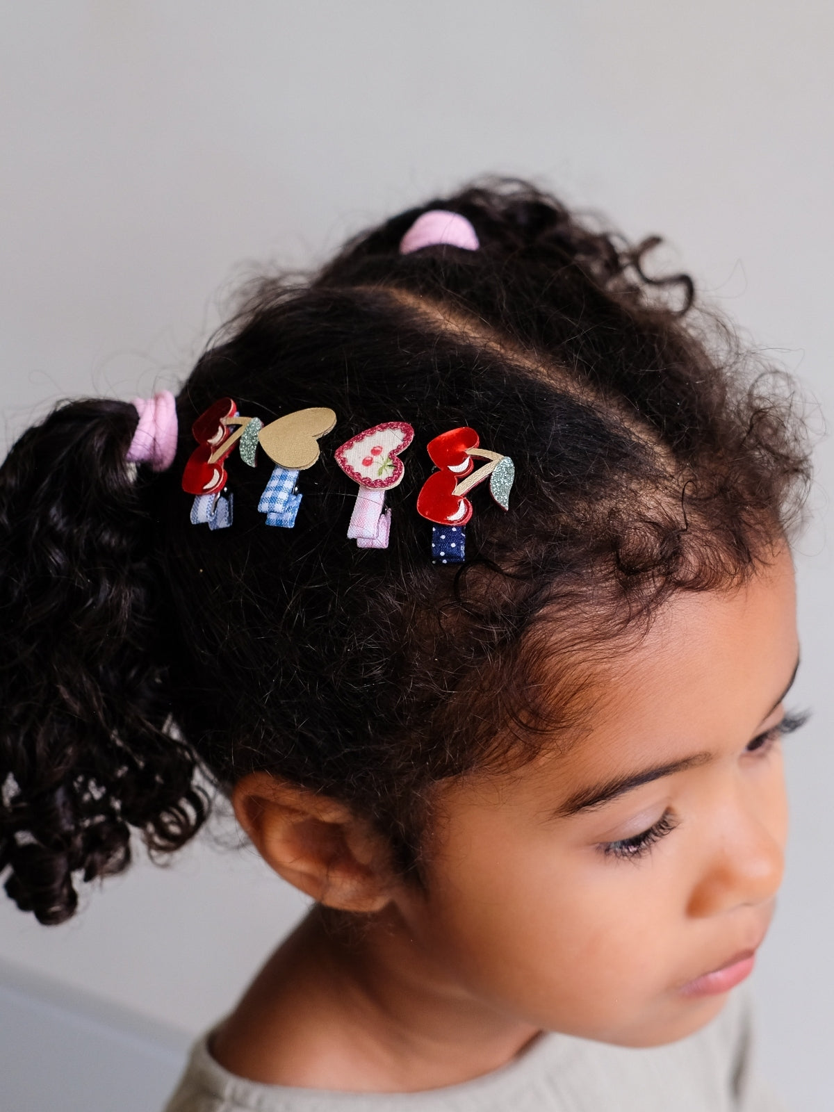 Red Cherries Mini Clips Hair Accessories Mimi & Lula
