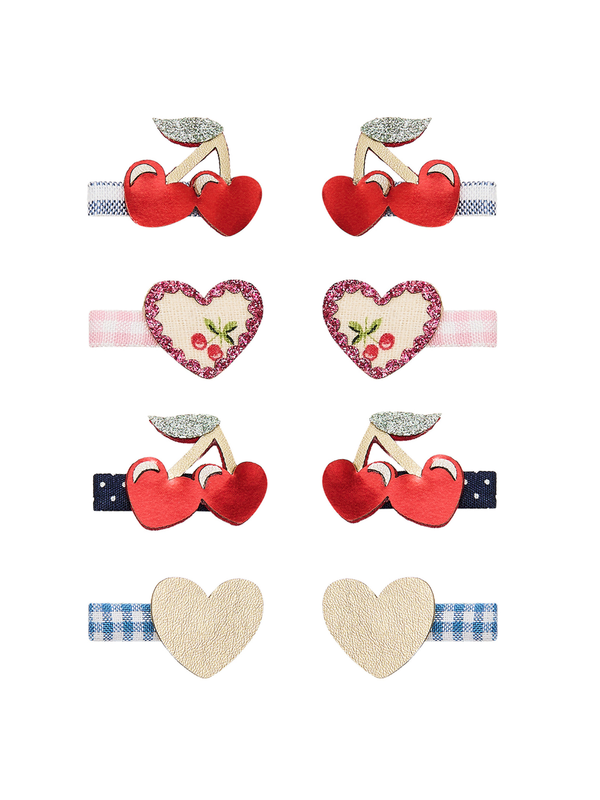 Red Cherries Mini Clips Hair Accessories Mimi & Lula