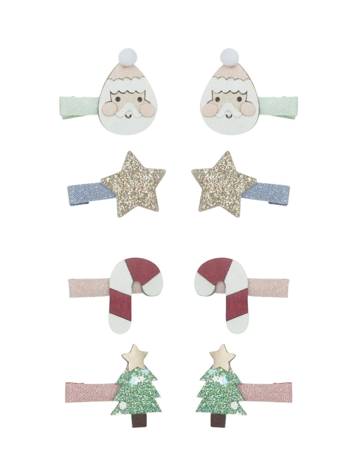 Santa Mini Clips Hair Accessories Mimi & Lula   