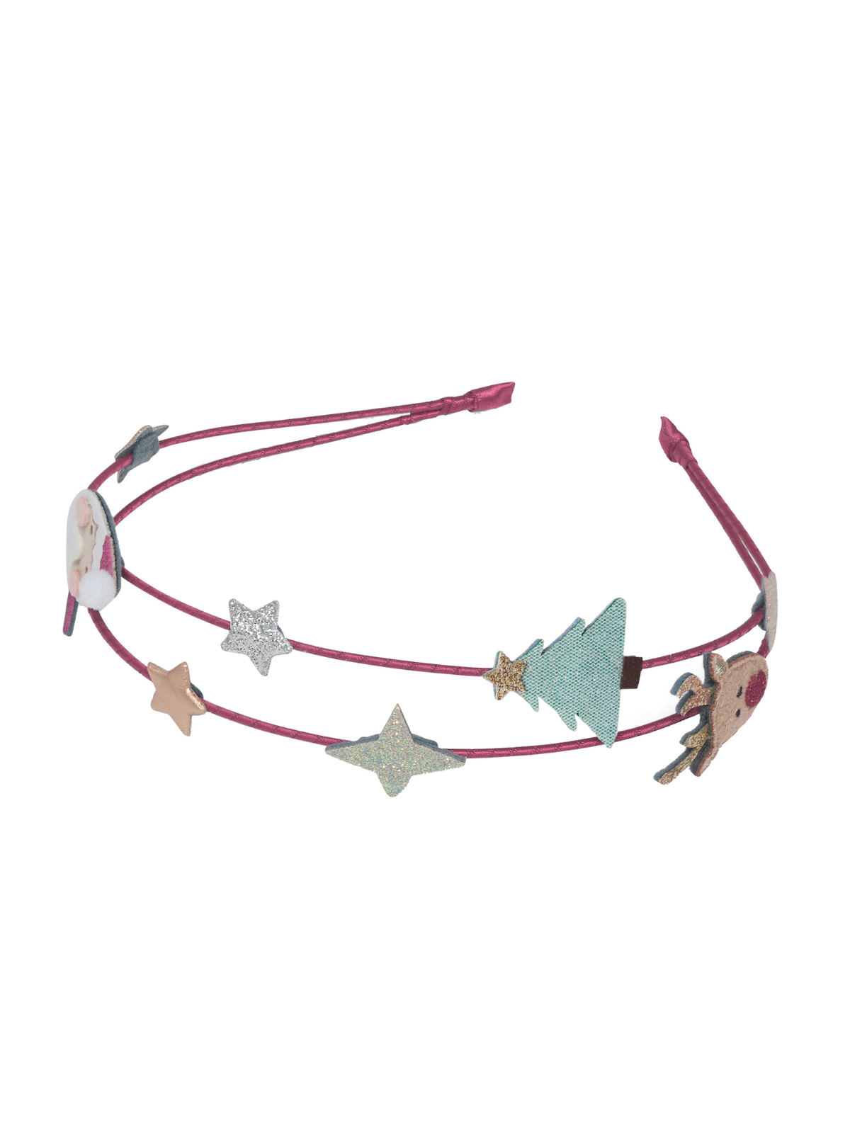 Santa & Rudolph Double Headband Hair Accessories Mimi & Lula