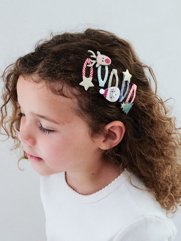 Santa & Rudolph Mini Clips Hair Accessories Mimi & Lula