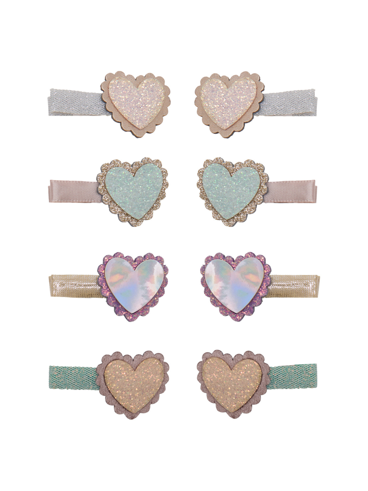 Scalloped Heart Clips Hair Accessories Mimi & Lula