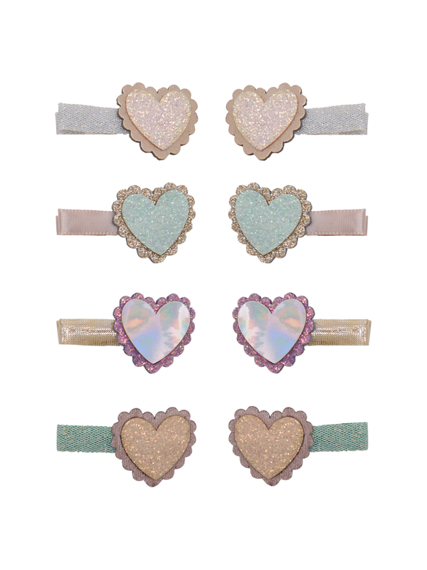 Scalloped Heart Clips Hair Accessories Mimi & Lula