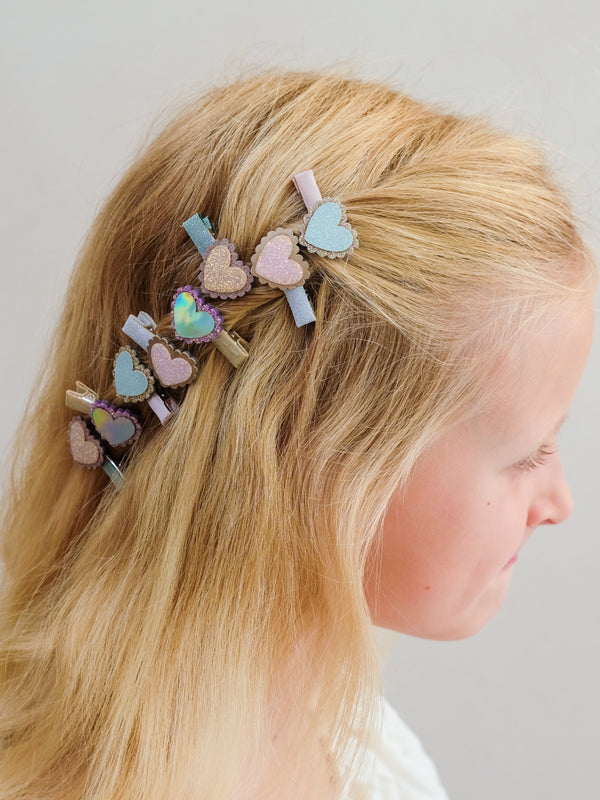 Scalloped Heart Clips