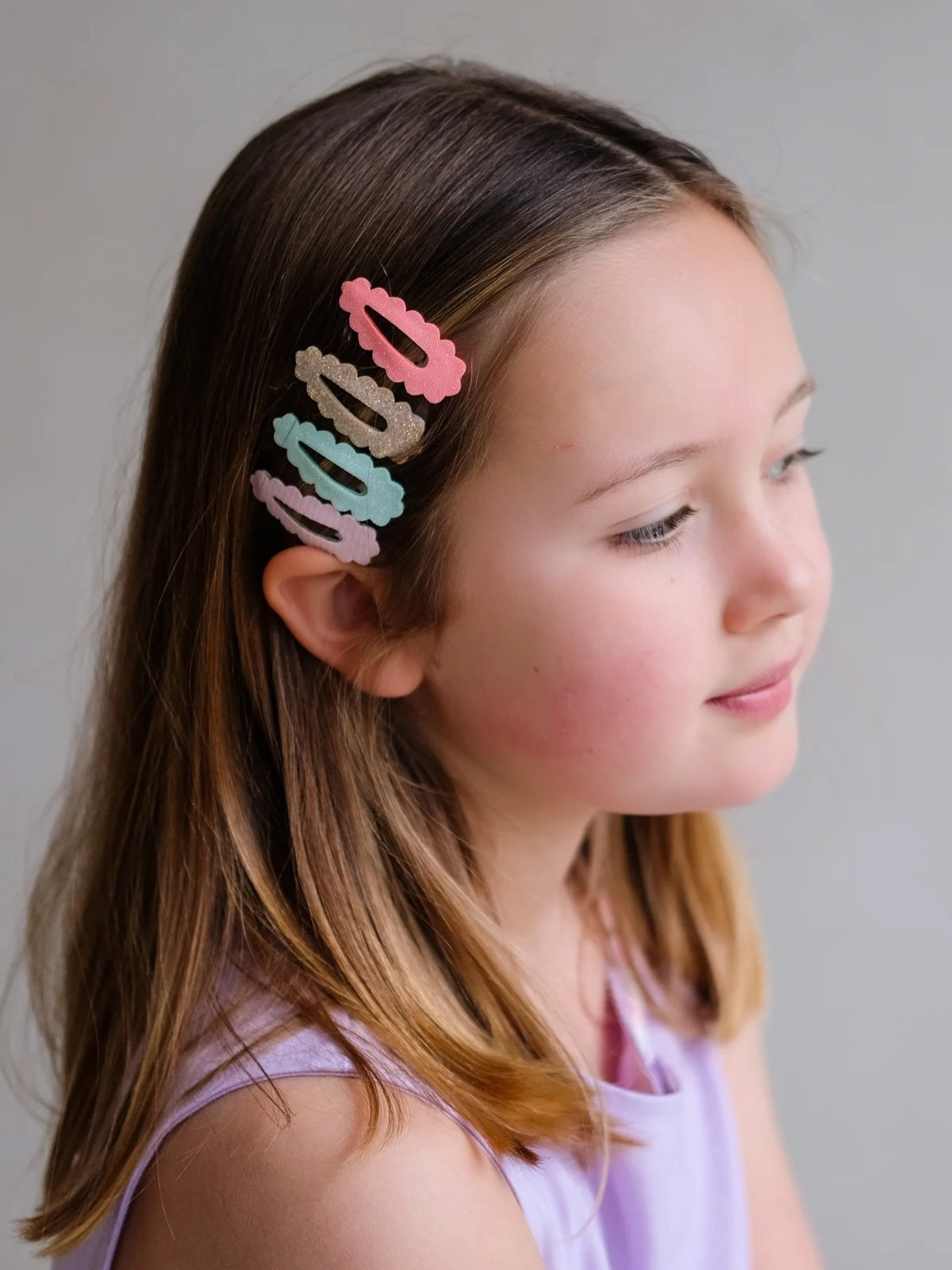 Summer Scalloped Edge Mini Clips Hair Accessories Mimi & Lula