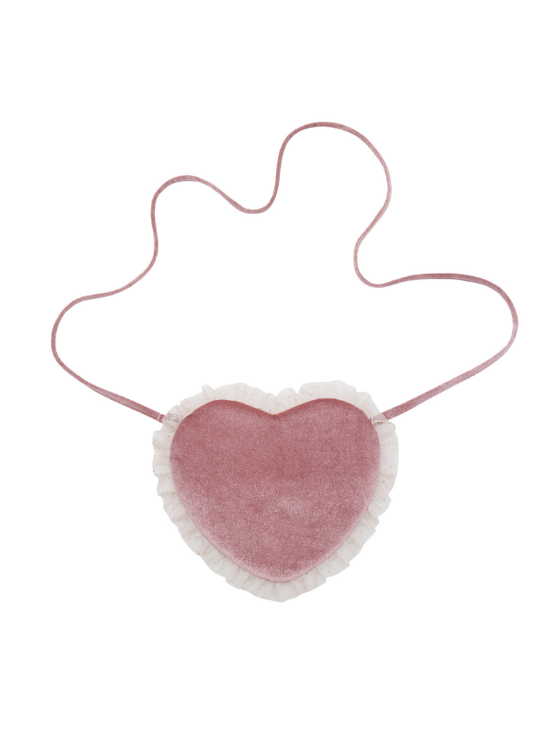Tulle Velvet Heart Purse
