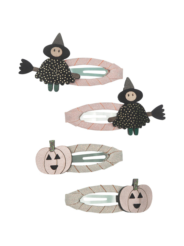 Witch & Pumpkin Clips Hair Accessories Mimi & Lula   
