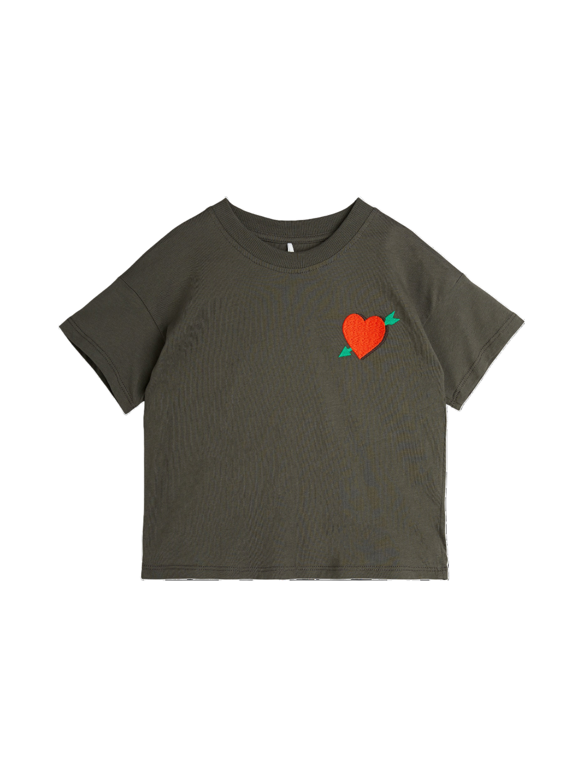 Arrowed Heart Tee Tees Mini Rodini Black 2-3T