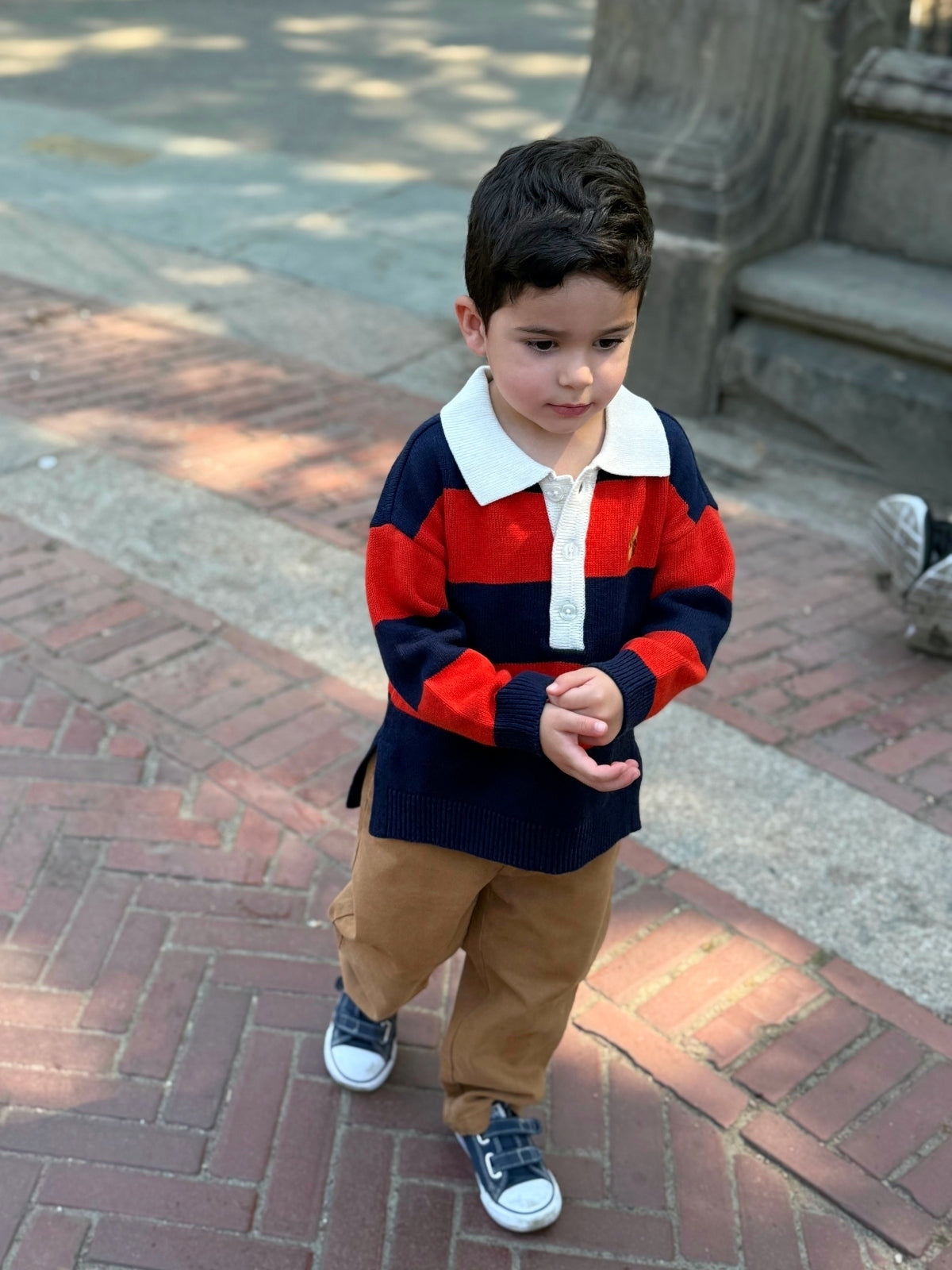 Clover Embroidered Rugby Sweater Sweaters Mini Rodini