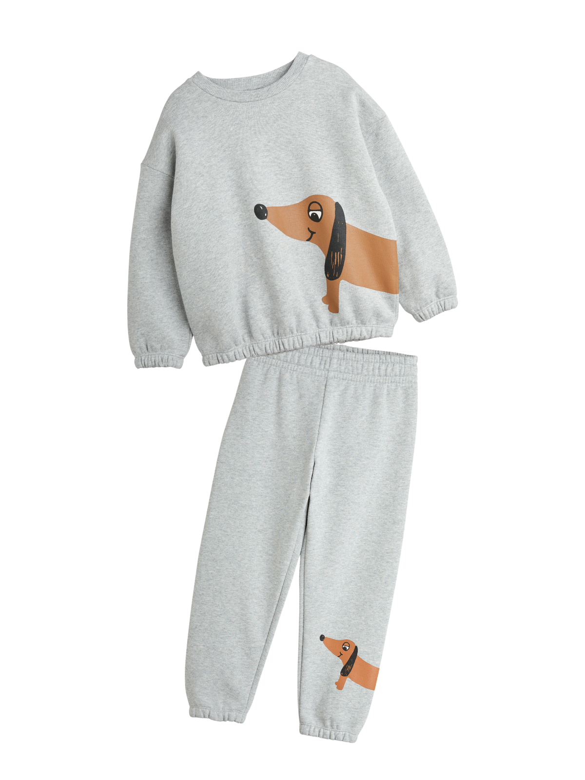 Dog Sweat Set Sets Mini Rodini Gray Melange 12-18M 