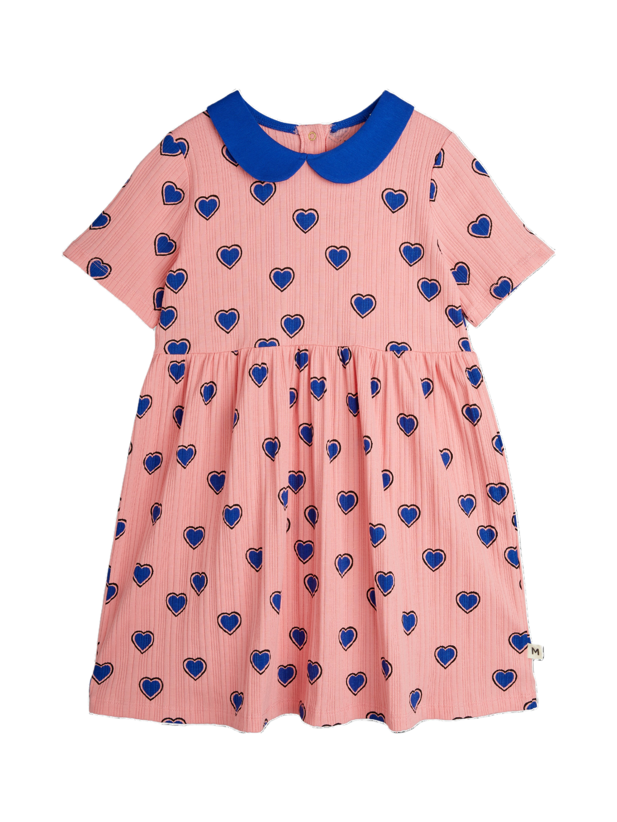 Outlined Hearts Dress Dresses Mini Rodini Pink 2-3T