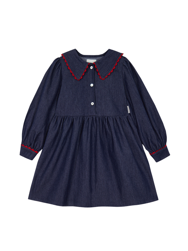 Cecilia Denim Dress Dresses Mipounet Dark Denim 2Y