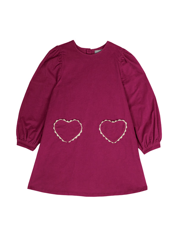 Clotilde Velvet Dress Dresses Mipounet Magenta 2Y