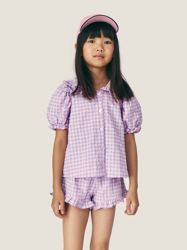 Colette Gingham Shorts Set