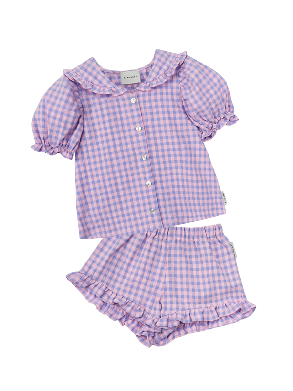 Colette Gingham Shorts Set