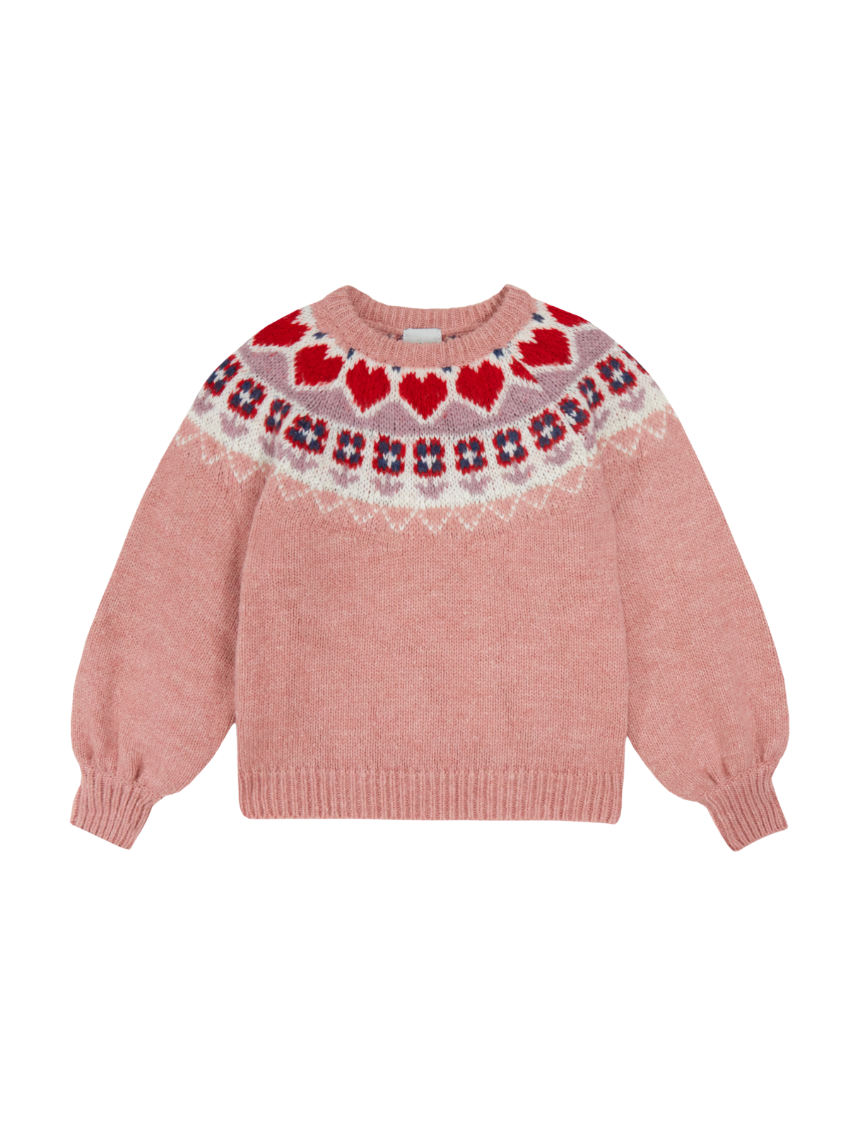 Greta Nordic Sweater Sweaters Mipounet Pink 2Y