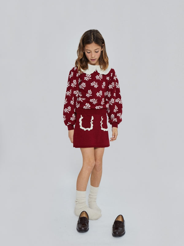 Lila Flower Sweater Set Sets Mipounet