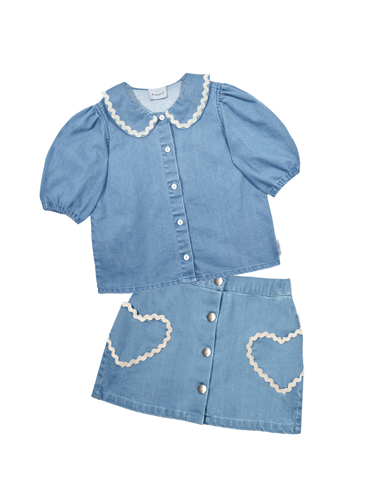 Louise Denim Skirt Set Sets Mipounet Denim 2Y