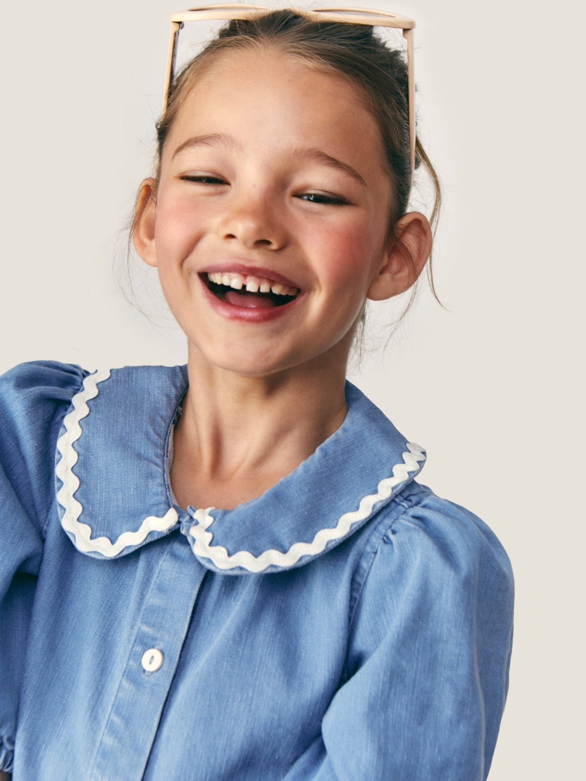 Louise Denim Skirt Set Sets Mipounet