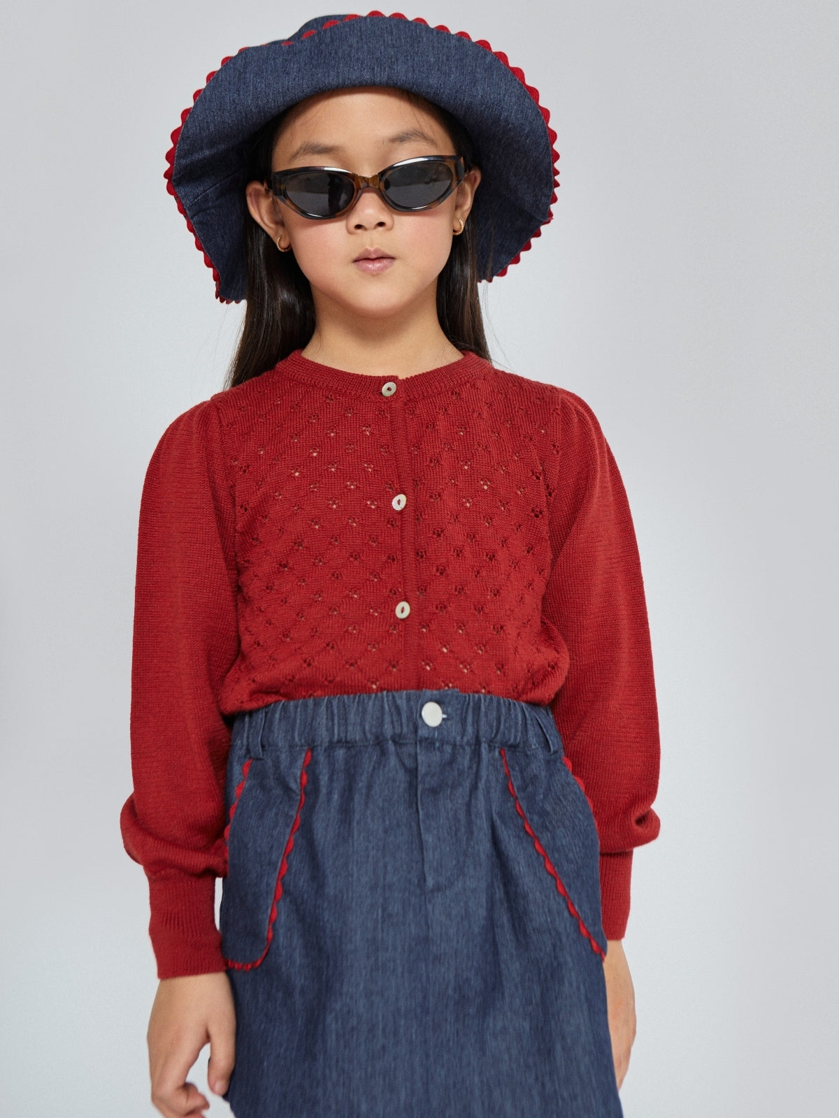 Maca Pointelle Cardigan Sweaters Mipounet