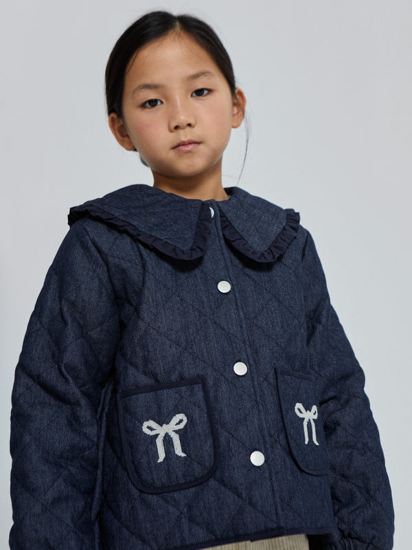 Mariane Denim Bows Jacket Outerwear Mipounet