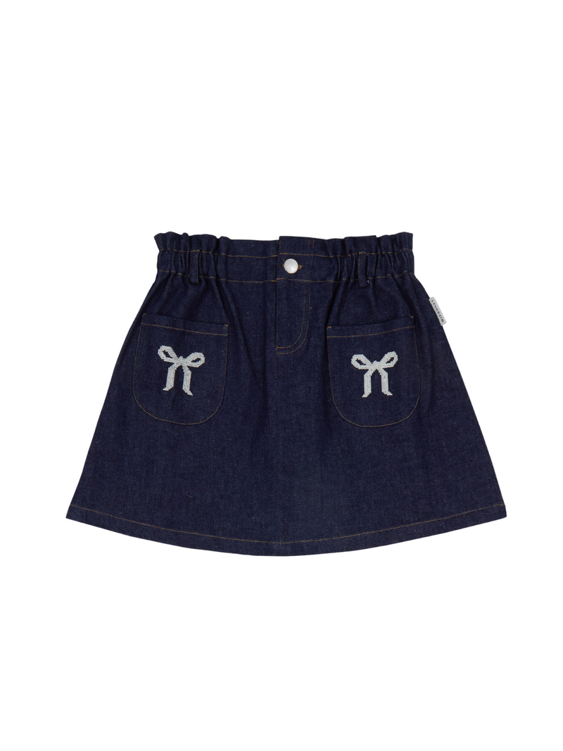 Mariane Denim Bows Skirt