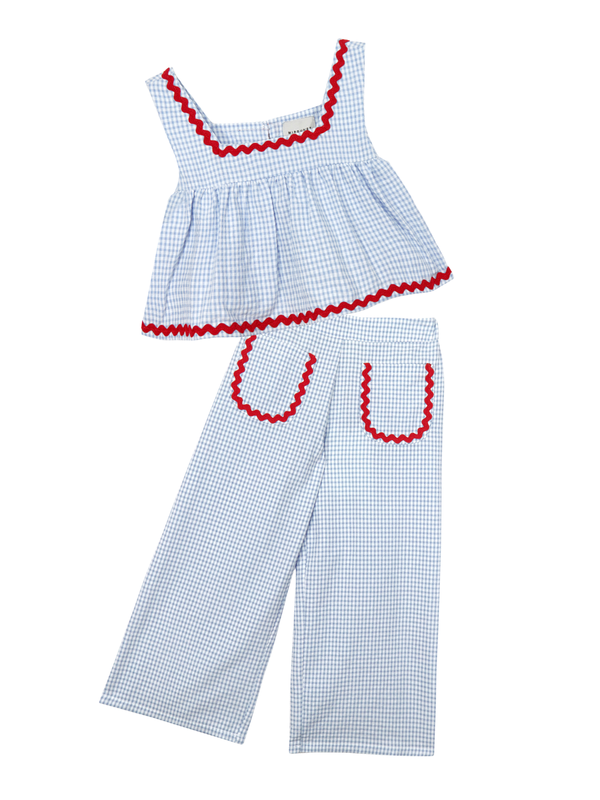 Sylvie Gingham Pant Set