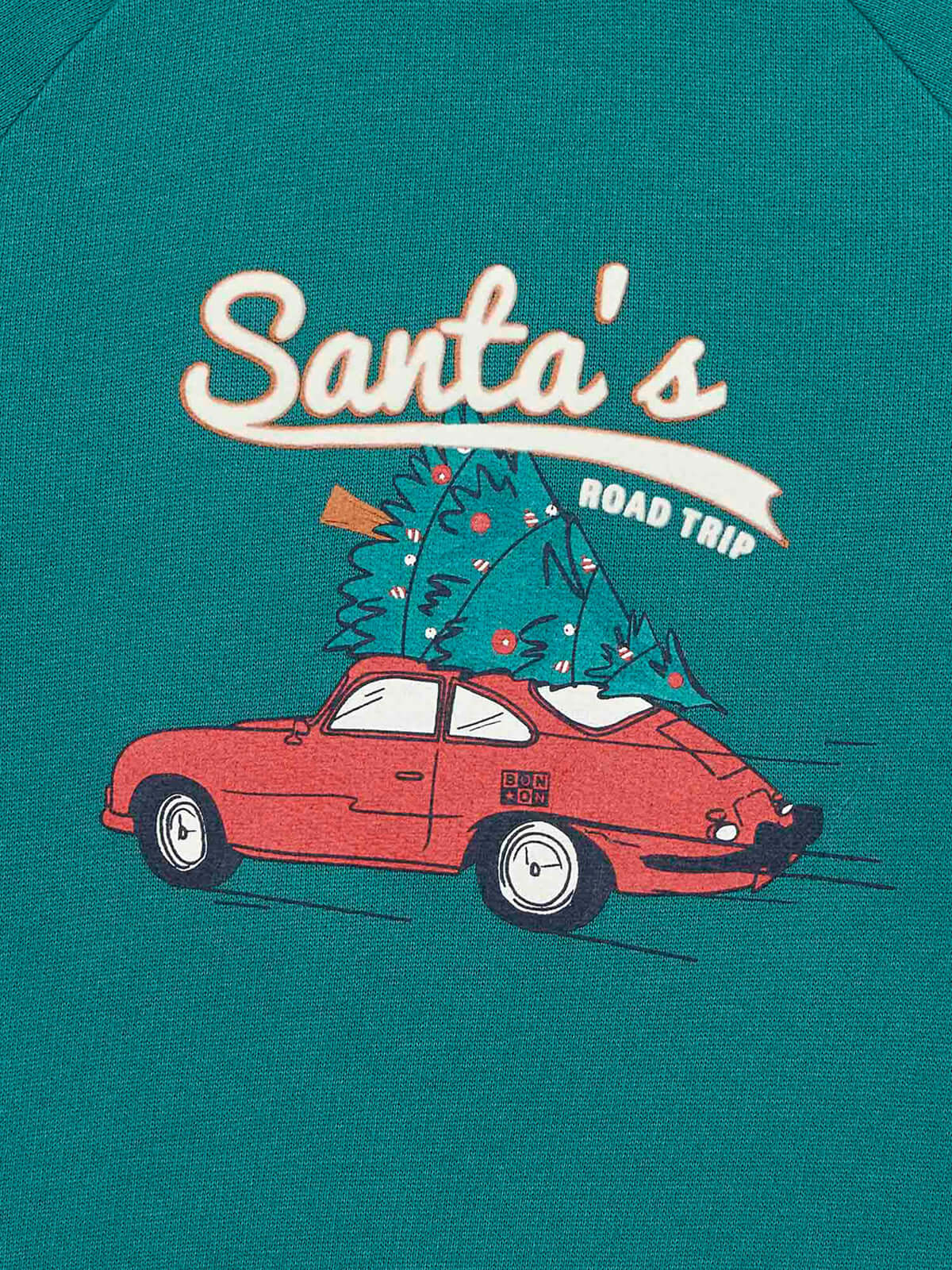 festive tree kids sweatshirt christmas car