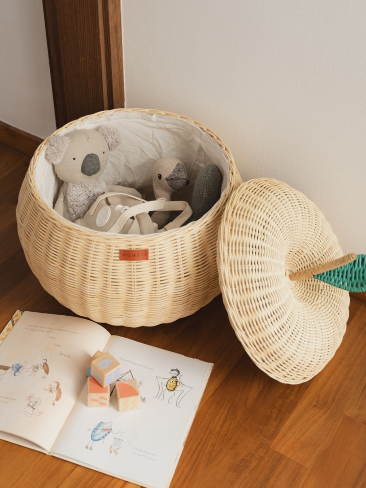 Apple Storage Basket - Natural Pretend Play Momiji
