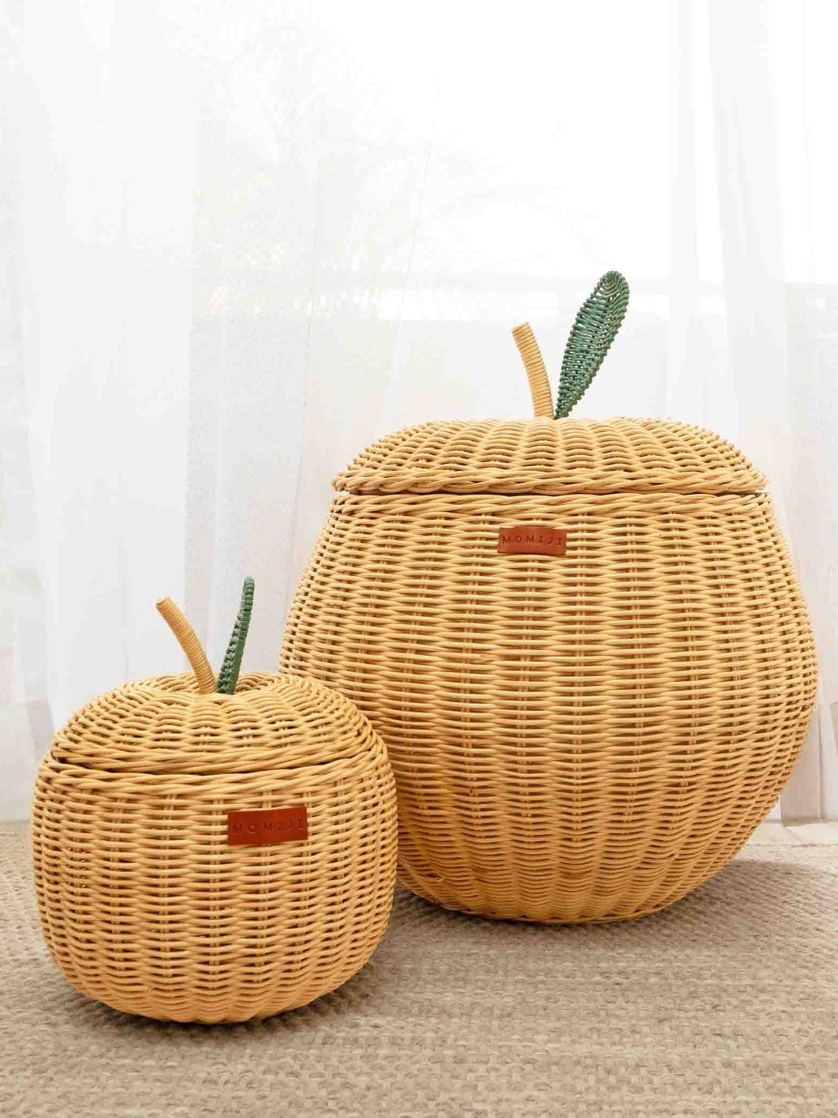 Small Apple Storage Basket - Natural Pretend Play Momiji