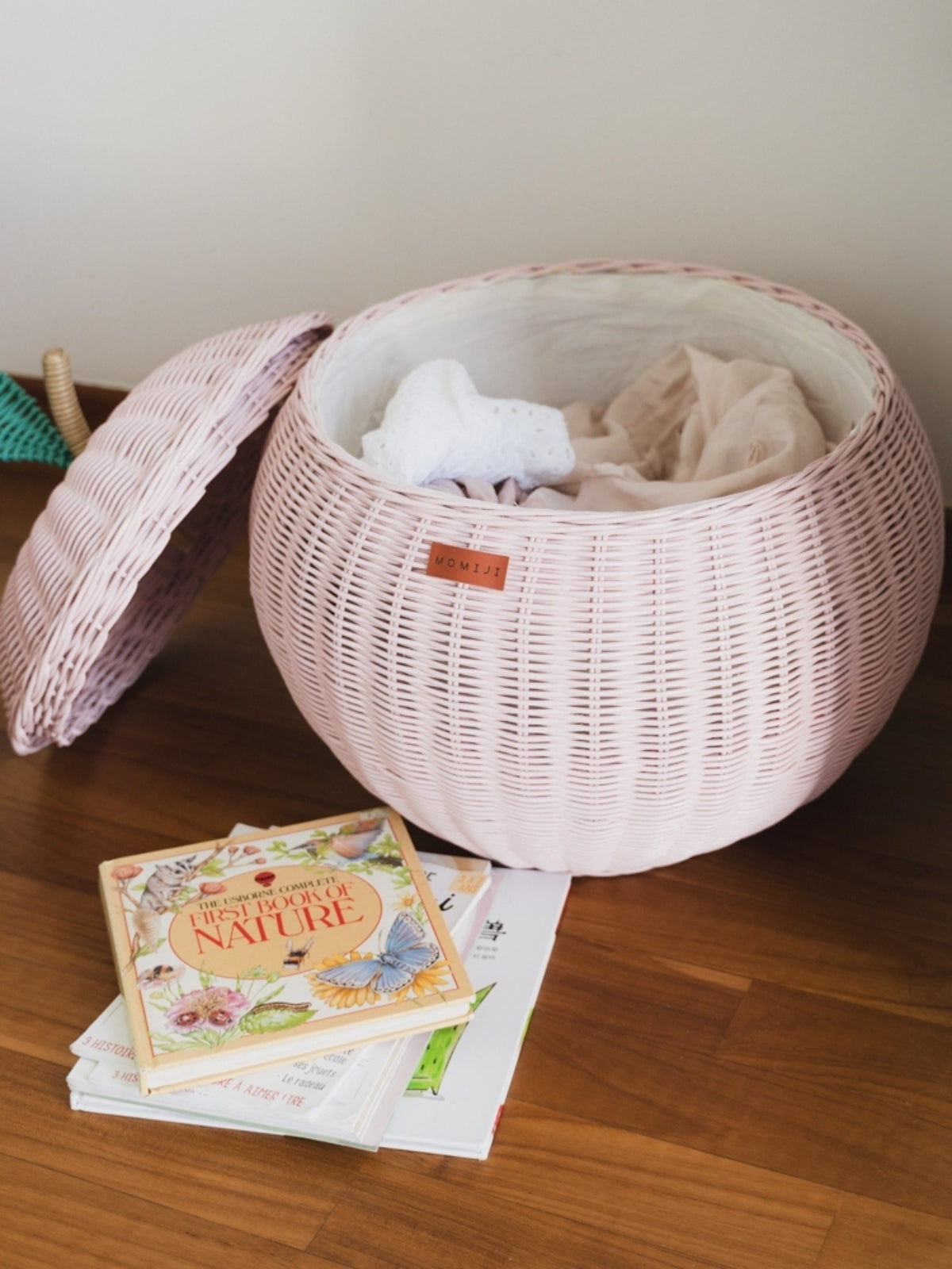 Apple Storage Basket - Pink Pretend Play Momiji