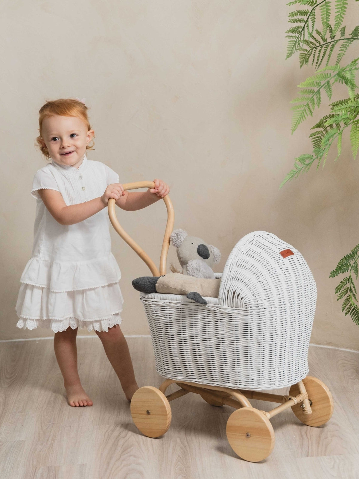 Colette Doll Stroller - White Pretend Play Momiji