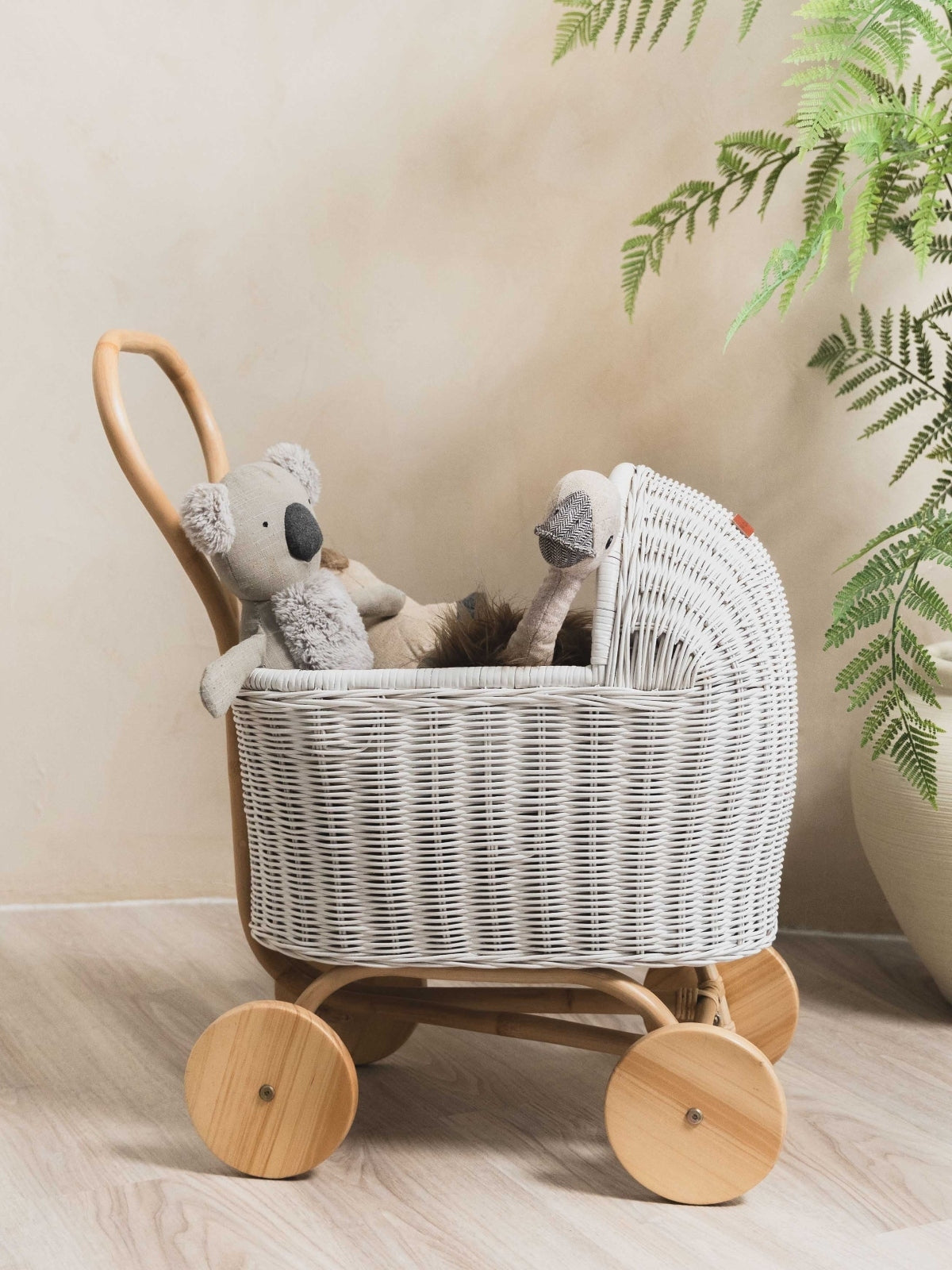 Colette Doll Stroller - White Pretend Play Momiji