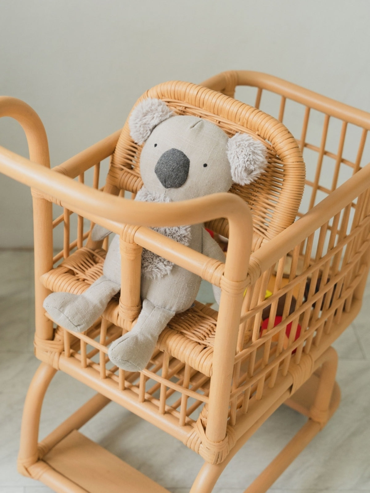 Rattan Shopping Cart Pretend Play Momiji