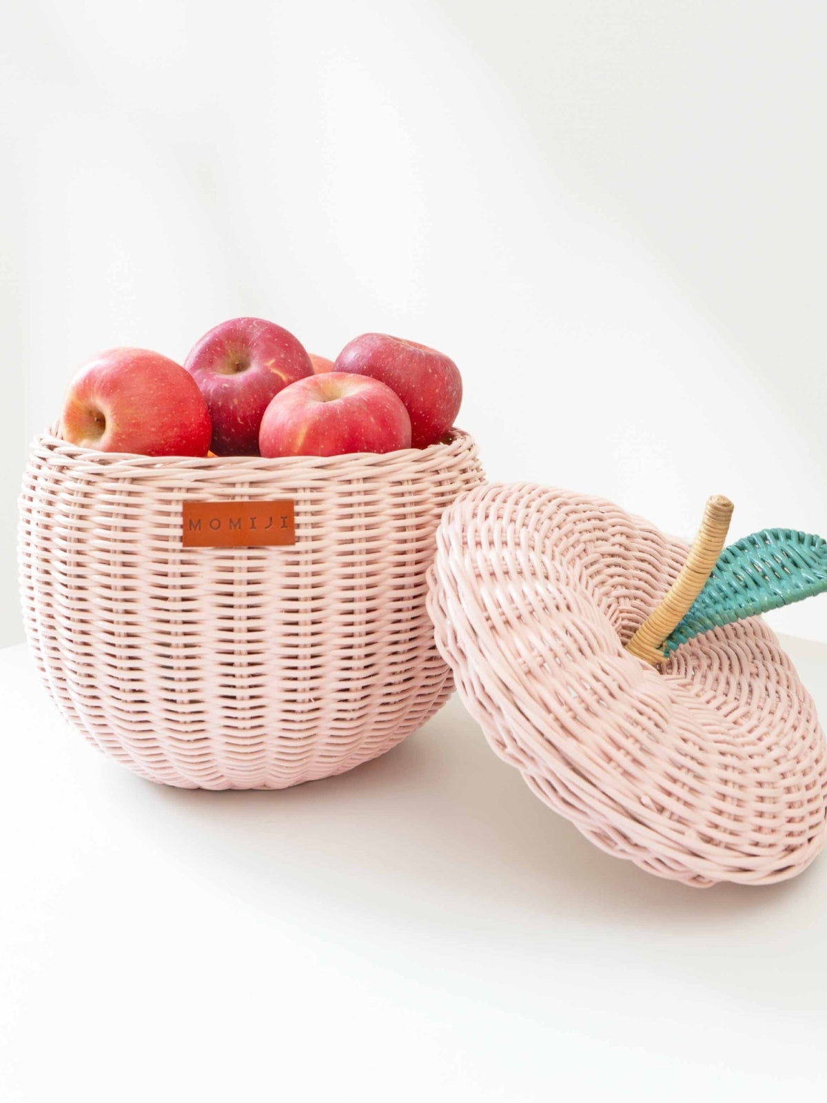 Small Apple Storage Basket - Pink Pretend Play Momiji
