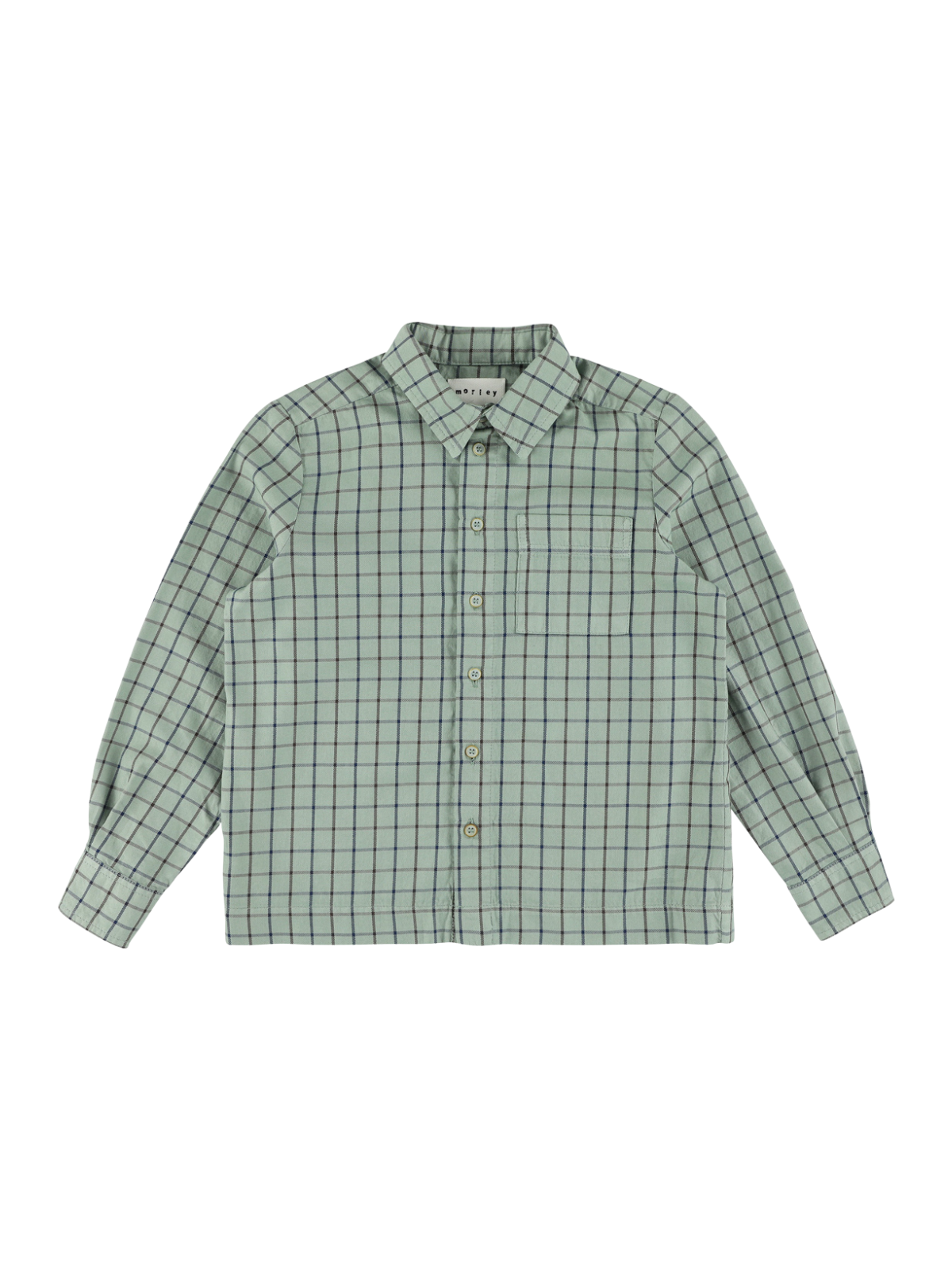 Tur Shirt - Windowpane Check Tops Morley Iceburg Green 2Y 