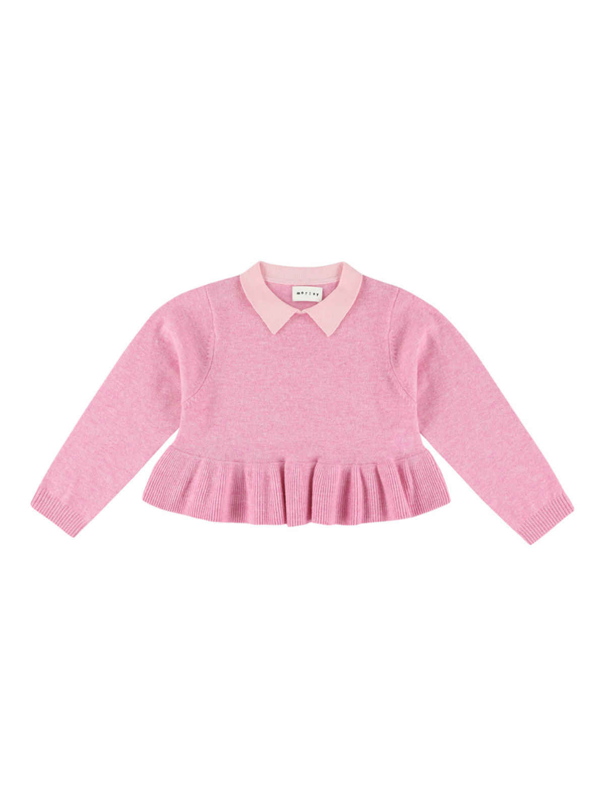 Yam Peplum Sweater Sweaters Morley Dark Rose 4Y