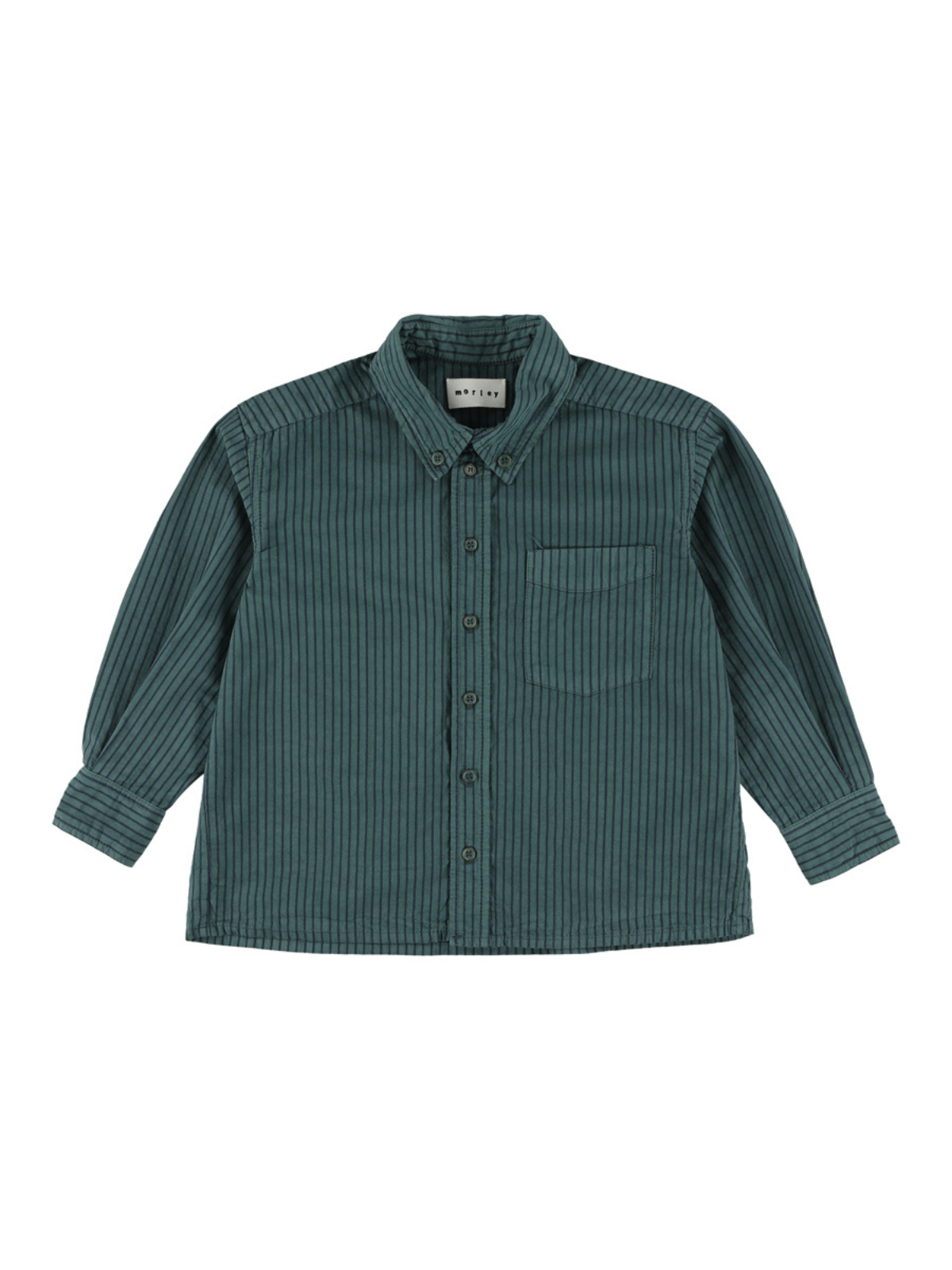 Yver Striped Shirt Tops Morley Mallard Green 2Y