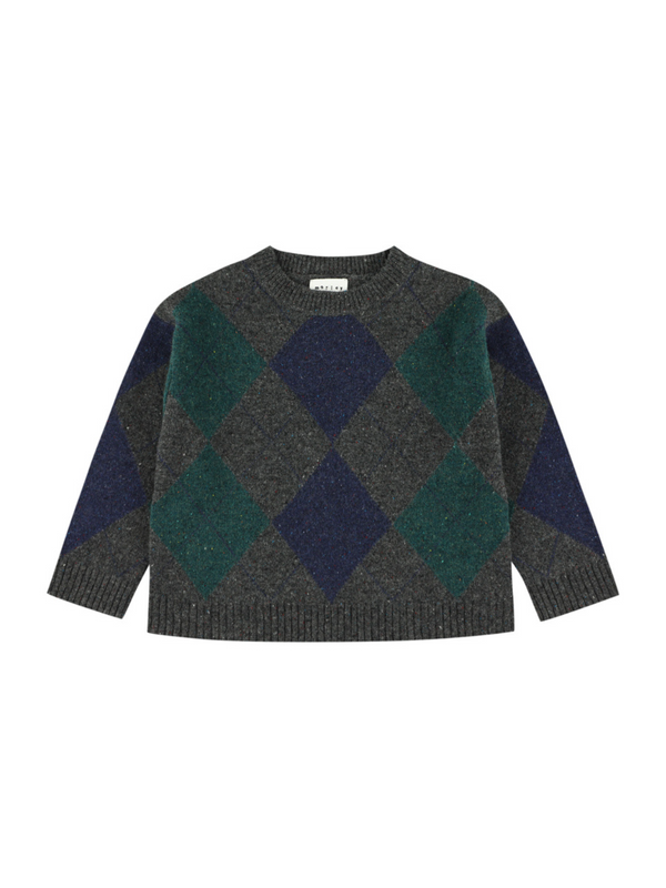 Yves Argyle Sweater Sweaters Morley Dark Gray 2Y