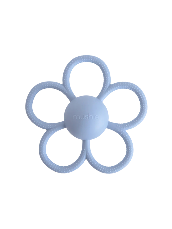 Blue Daisy Rattle Teether Baby Toys Mushie