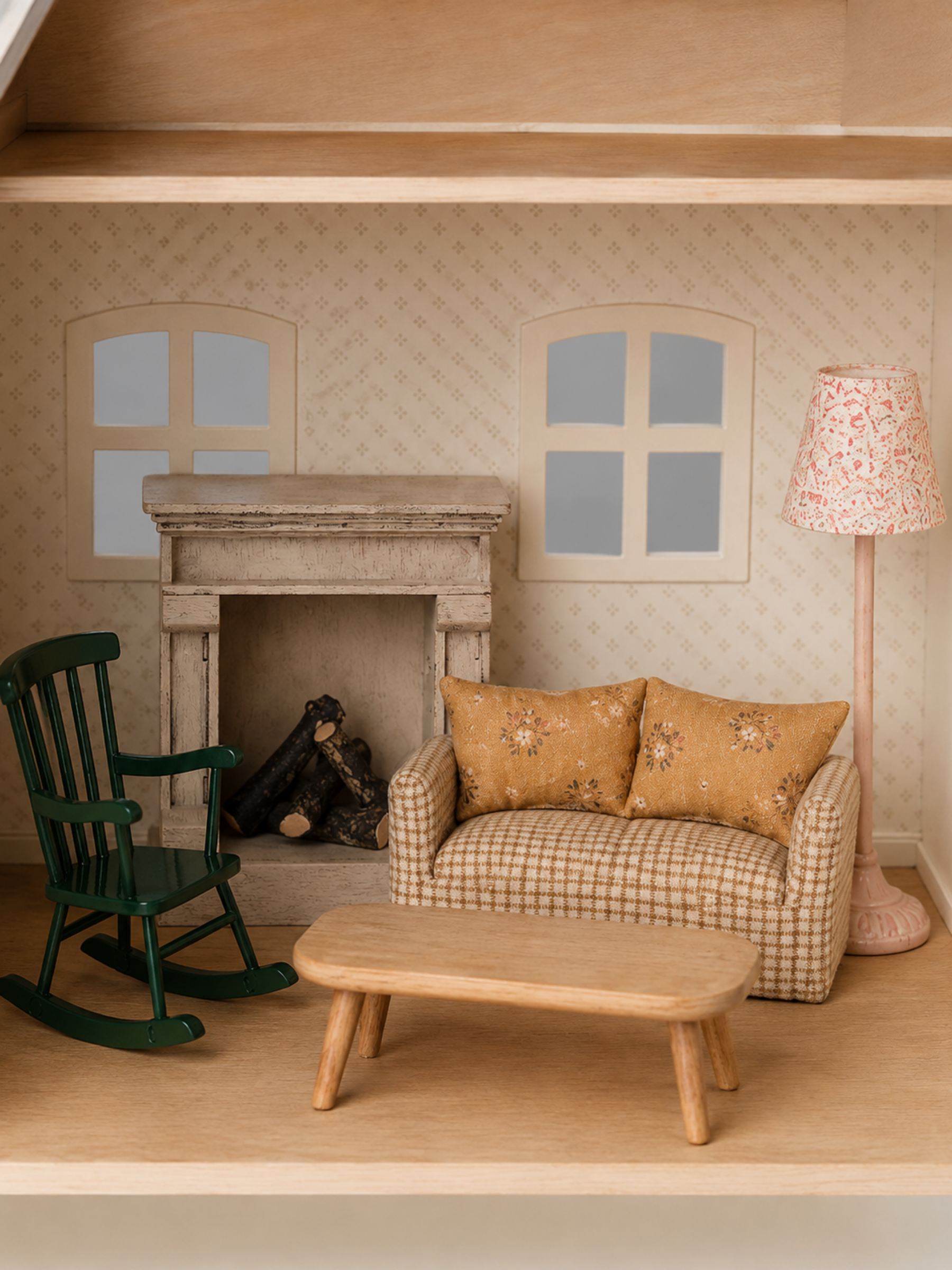 House of Miniature with Furniture Pretend Play Maileg