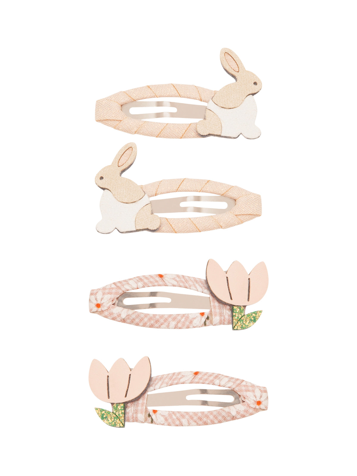 Pink Bunny & Flower Clips Hair Accessories Mimi & Lula