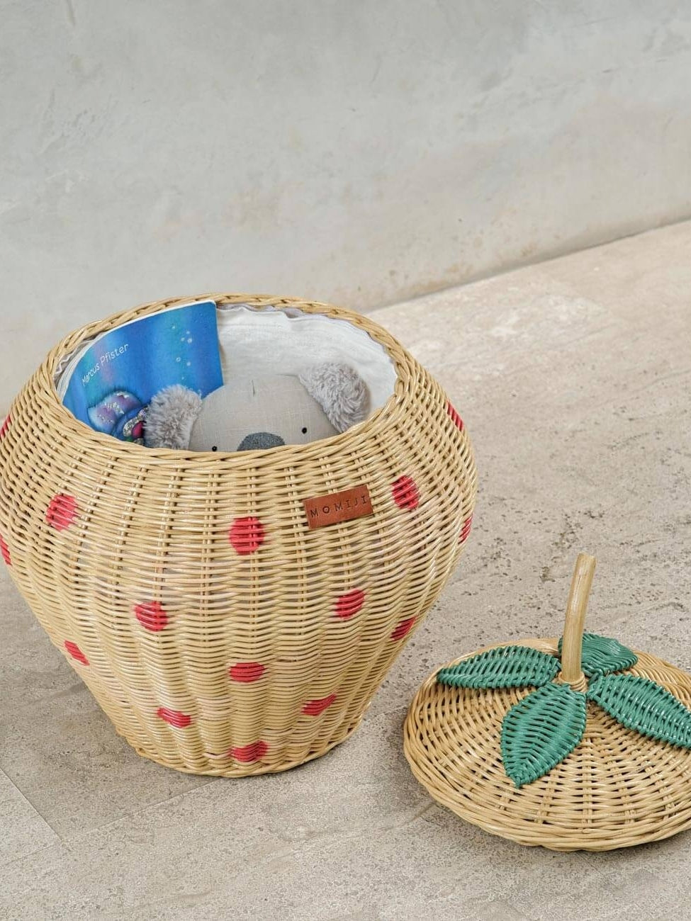 Strawberry Storage Basket Pretend Play Momiji