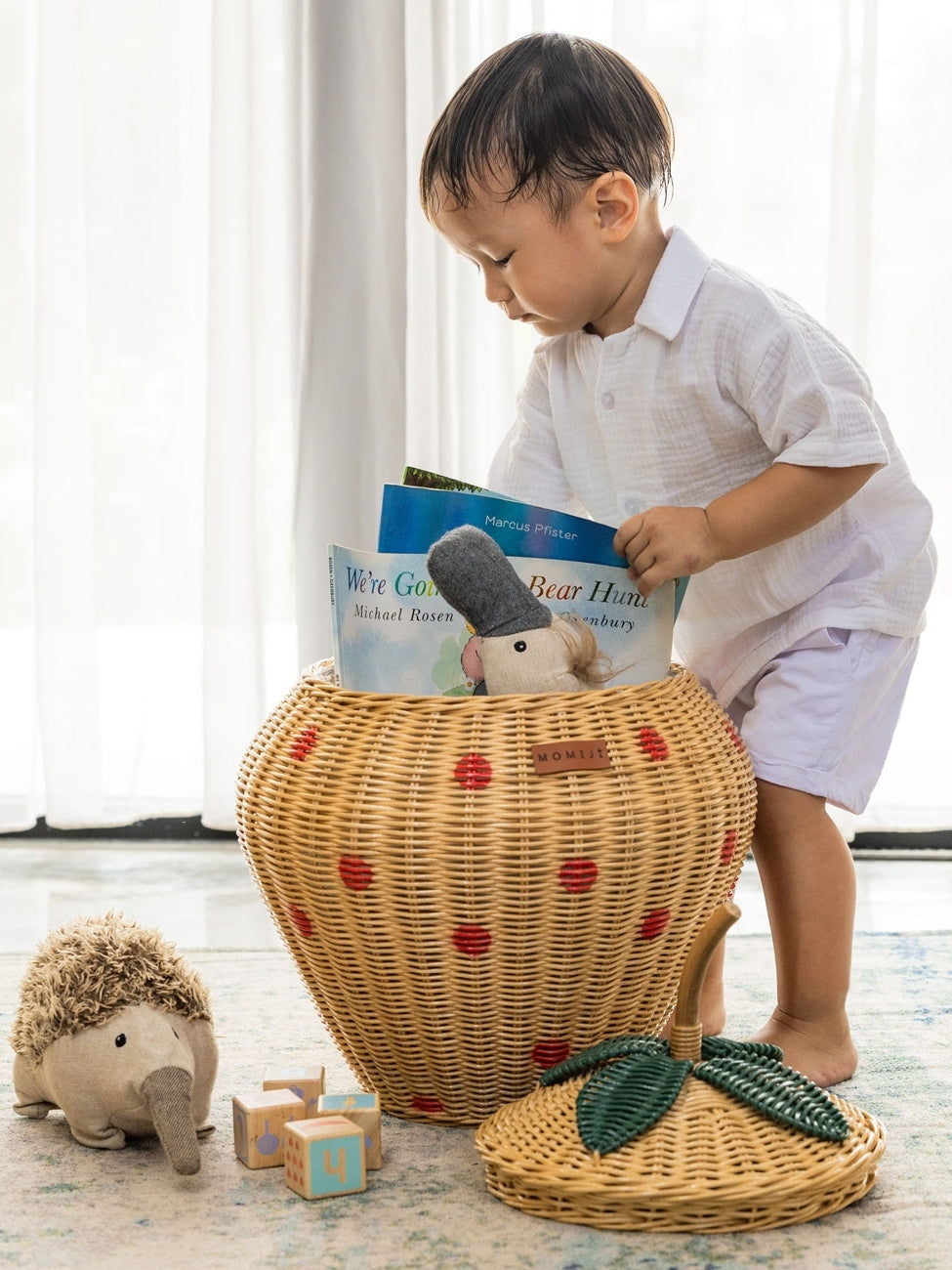Strawberry Storage Basket Pretend Play Momiji