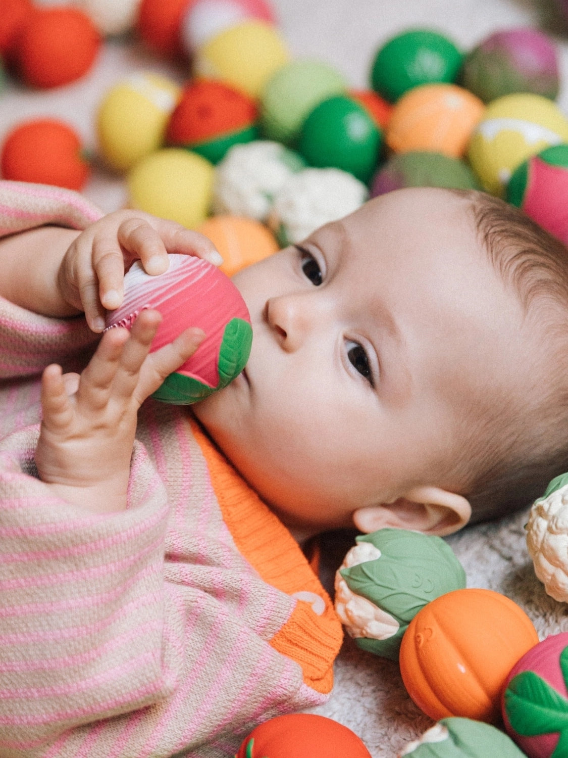 Veggie Salad Baby Sensory Balls Baby Toys Oli & Carol